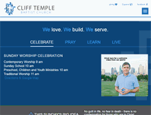 Tablet Screenshot of clifftemple.org